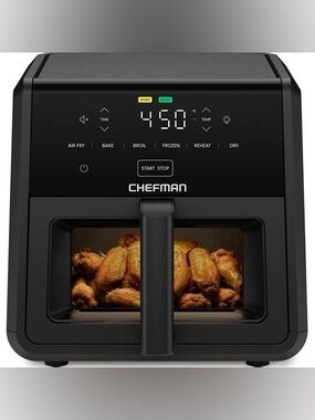 Chefman TurboFry 8.5L Air Fryer - Black and Silver